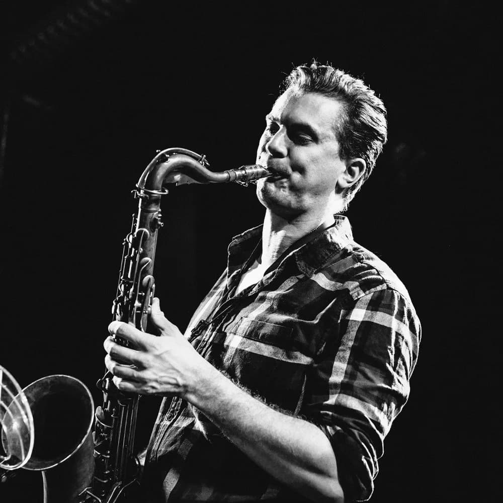 Piers Green on tenor saxophone