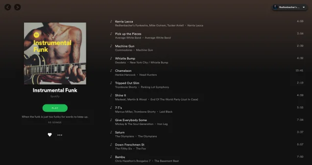 Redtenbacher’s Funkestra on Spotify editoral playlists