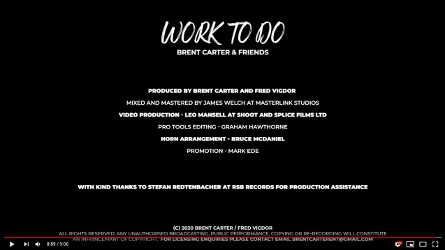 ‘Work Do To’ by Brent Carter & Friends out on RSB Records