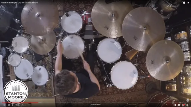 Drummer Stanton Moore plays ‘Feed The Chicken’