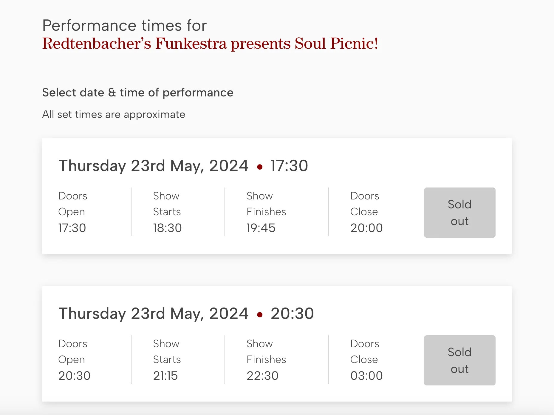 ‘Soul Picnic’ at Ronnie Scott’s | May 24